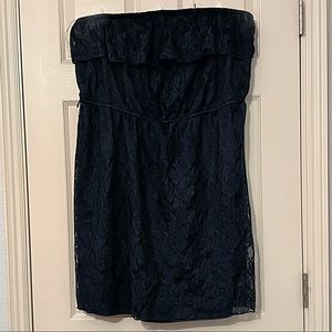 Tubetop navy blue lace dress PLUS SIZE